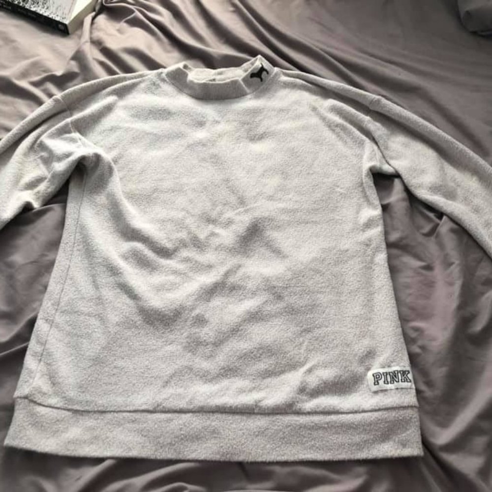 PINK Turtleneck Sherpa Sweater